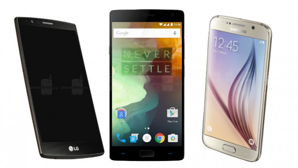 مقایسه مشخصات اسمارت فون وان پلاس 2 با گلکسی S6 سامسونگ و G4 ال جی