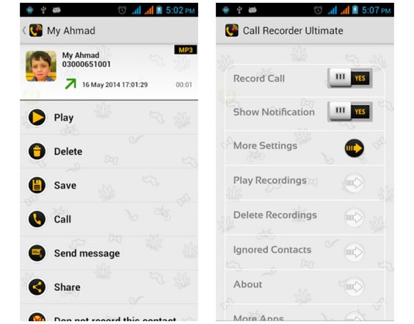 مونزاپ: ضبط مکالمات تلفنی با Call Recorder در اندروید